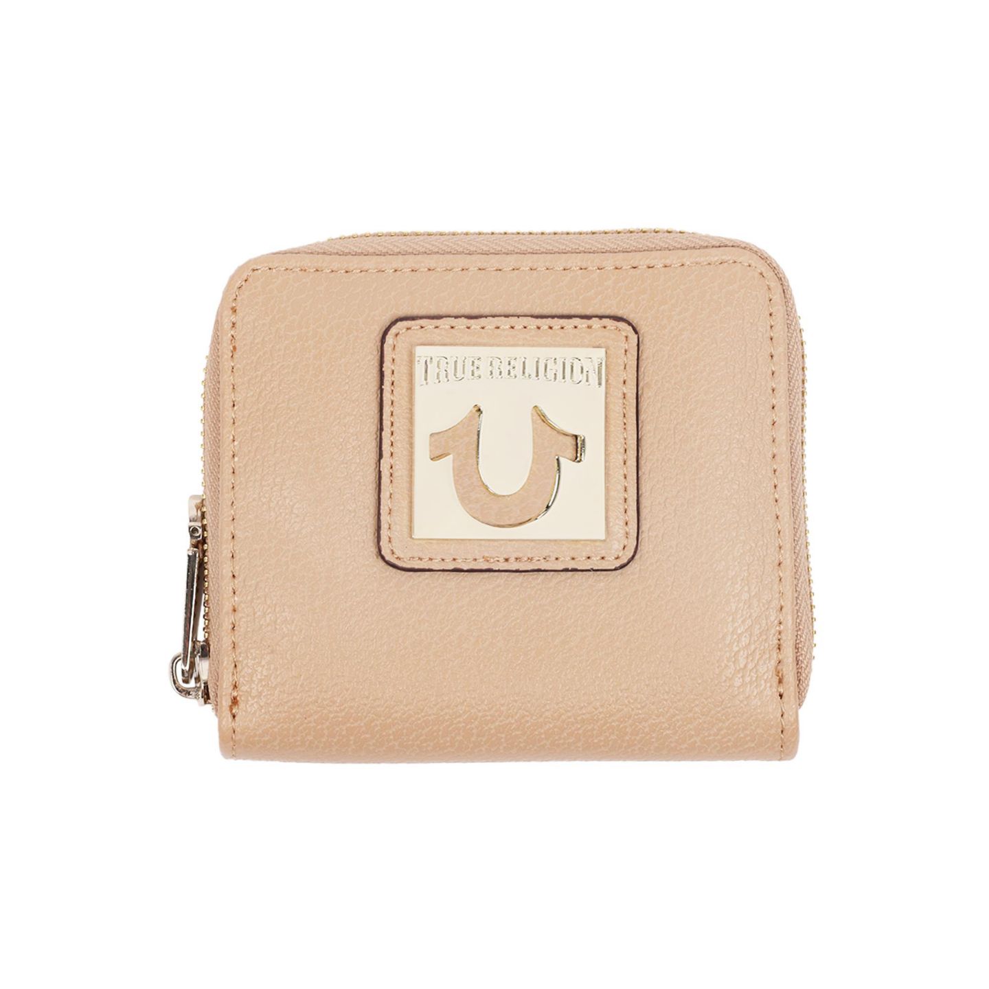 Женский кошелёк True Religion Horseshoe Plaque Mini Zip-Around Wallet, цвет: Рыжевато-коричневый — фото 1