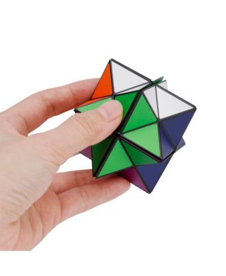 2-in-1 Split Magic Cube, Transformable Fidget Toy, Morphs into Star & More
