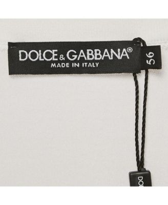 Men's White Logo Model Printed Cotton Knit T-Shirt