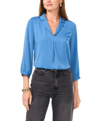 Women's Collared V-Neck Top