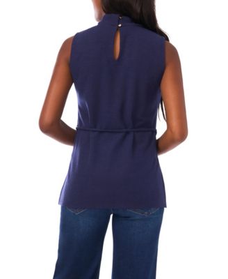 Women's Mock Neck Sleeveless Top