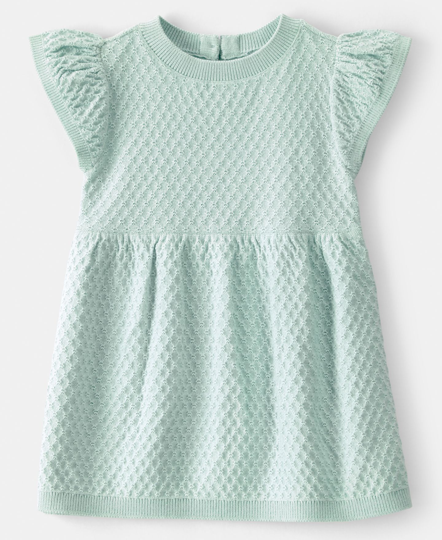 Платье Carter's Ruffle Sweater Dress для девочек-малышей, цвет: Зелёный — фото 1