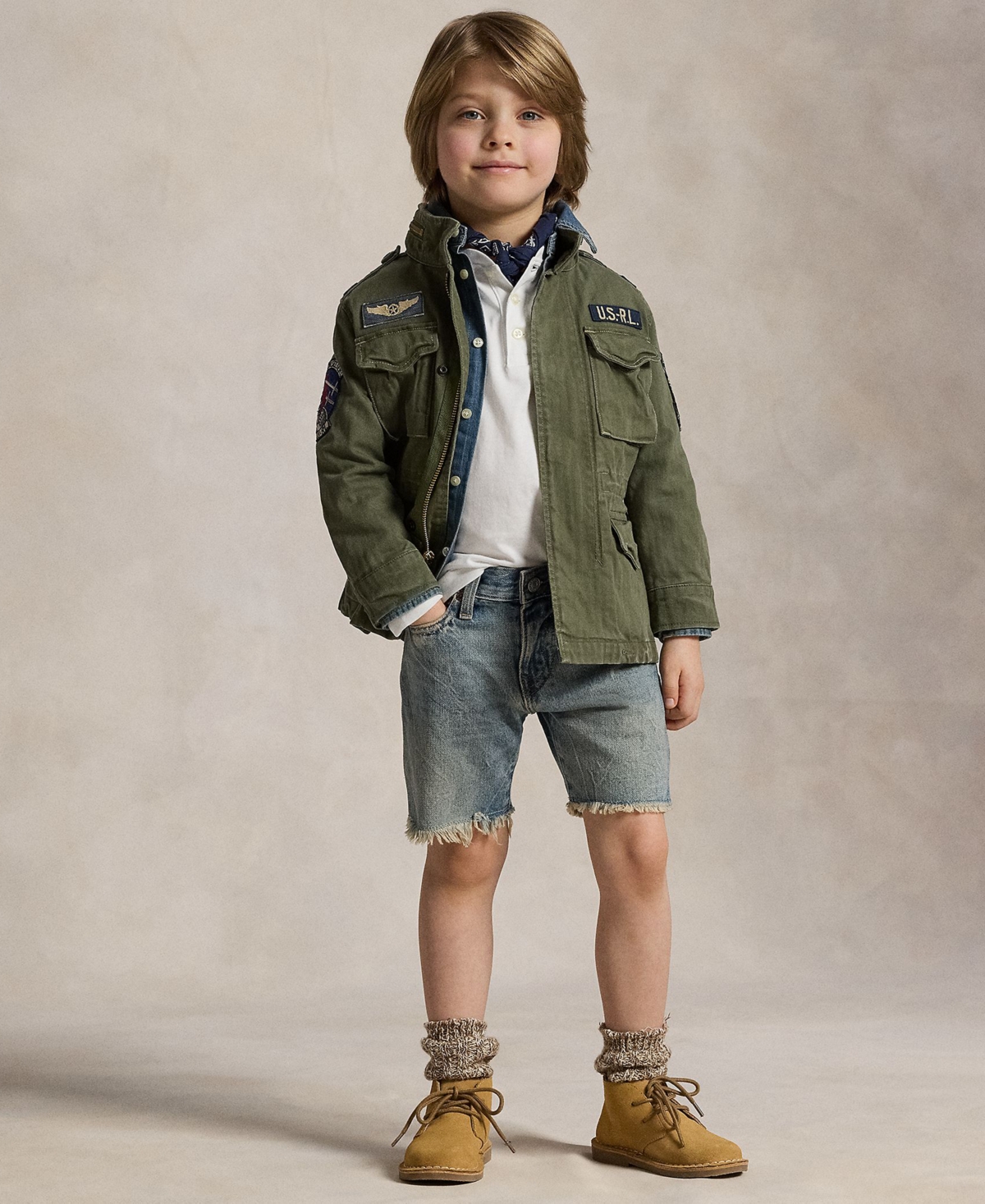 Polo Ralph Lauren Toddler and Little Boys Sullivan Slim Cutoff Denim Shorts