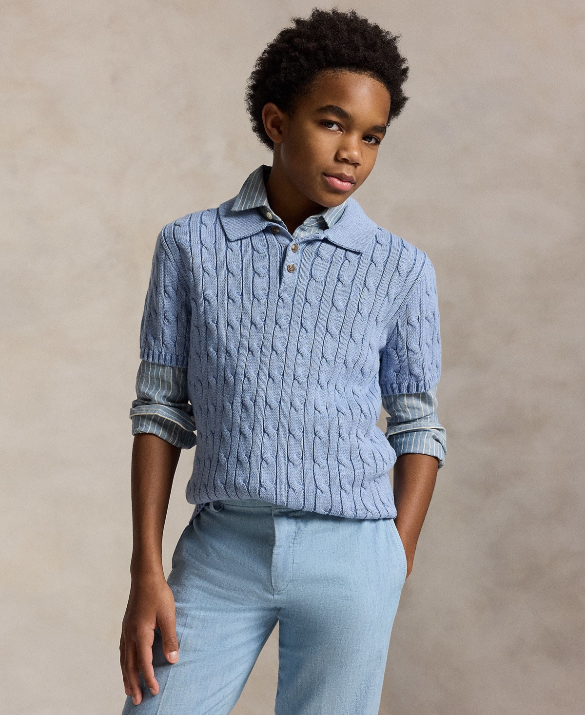Polo Ralph Lauren Boys 8-20 Cable-Knit Cotton Sweater