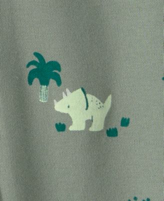 Baby Boys' Dinosaurs Two-Way Zip One-Piece Pajama