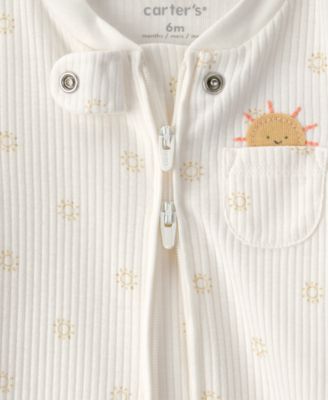 Baby Boys' or Girls' Sunshine Two-Way Zip One-Piece Pajama