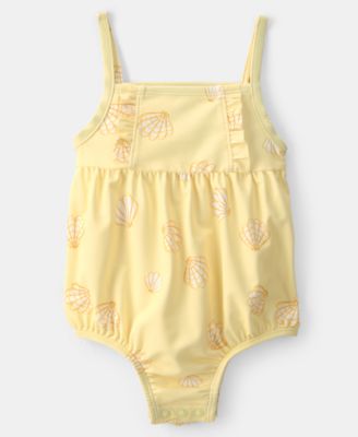 Baby Girls' One-Piece Shell Swimsuit