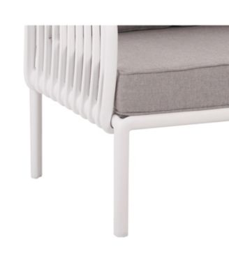 9 Piece Modern Outdoor Patio Sectional Conversation Set with Two Square Coffee Tables Waterproof Thick Cushions