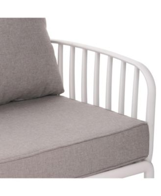 9 Piece Modern Outdoor Patio Sectional Conversation Set with Two Square Coffee Tables Waterproof Thick Cushions