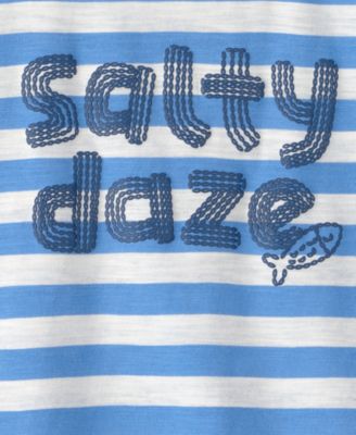 Boys' Toddler 2T-5T Salty Daze Graphic Striped Short-Sleeve T-Shirt