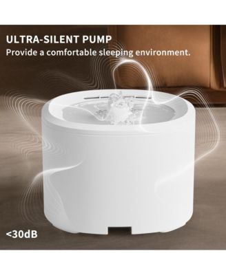 Automatic Pet Water Fountain Cat Bowls, 3000ML/101 oz, White