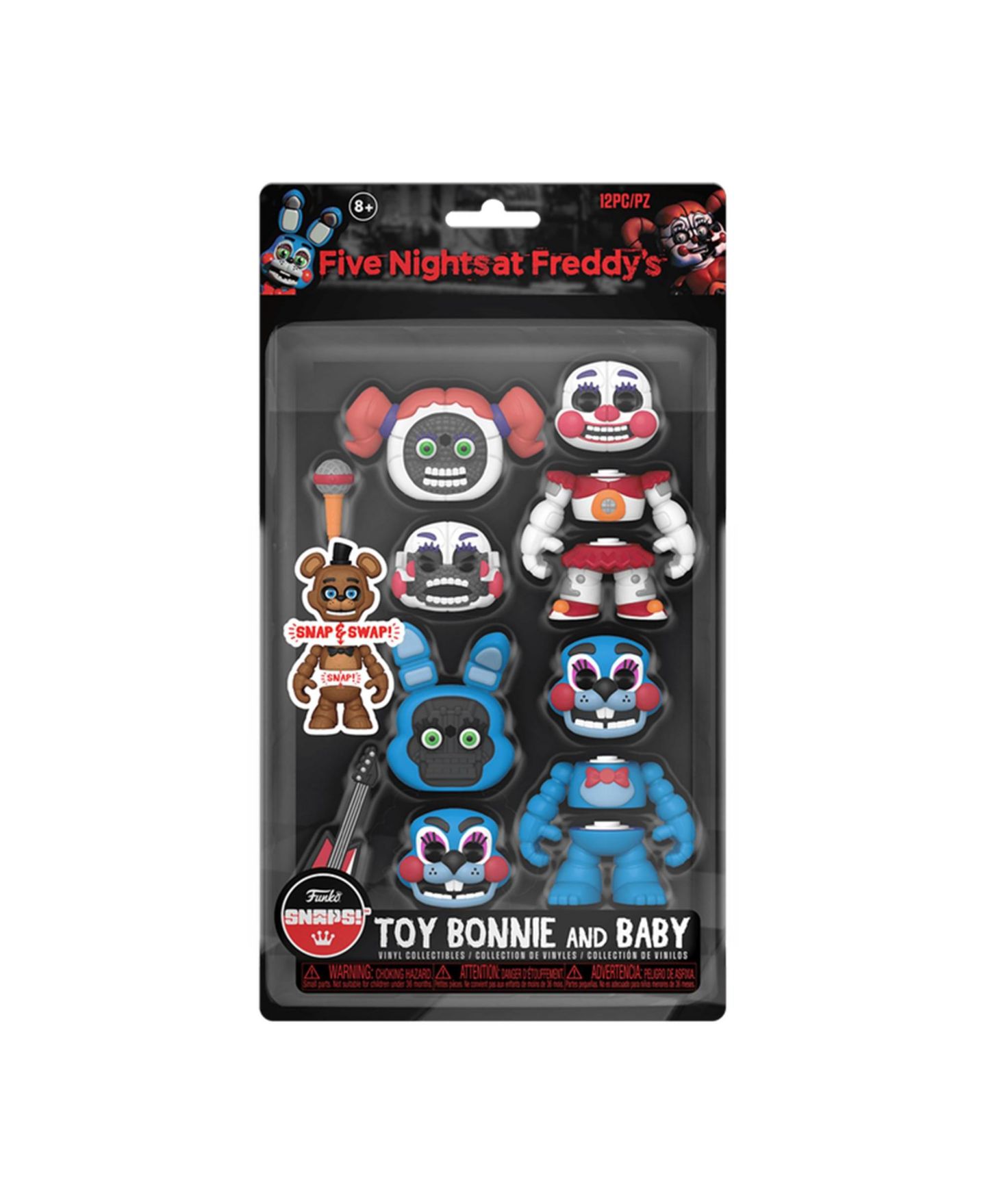 Детские фигурки Funko Five Nights at Freddy's Toy Bonnie and Baby Snaps! 2-Piece Set, Ages 8+ — фото 4