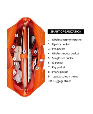 Business Handbag & 13.6" Laptop bag Victoria Hyde Strive Collection Orange