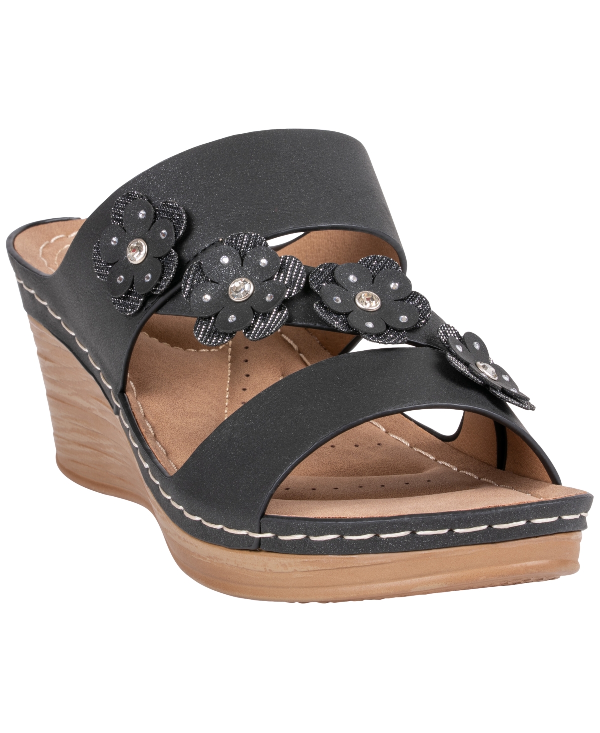 Gc Shoes Women's Halia Floral Wedge Sandals