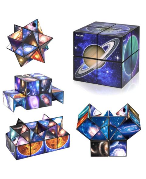 Детский пазл Bruce & Shark Galaxy 2-in-1 Magic Cube Puzzle, 2-Piece, Ages 8+, цвет: Синий