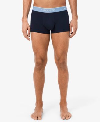 Men's 3-Pack Cotton Stretch Color Waistband Trunks