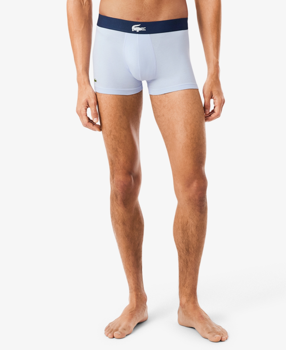 Lacoste Men's 3-Pack Regular-Fit Big Croc Logo Trunk Underwear