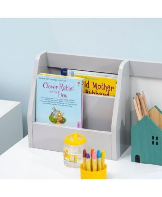 Toddler Writing Desk and Chair Set with Whiteboard and Storage