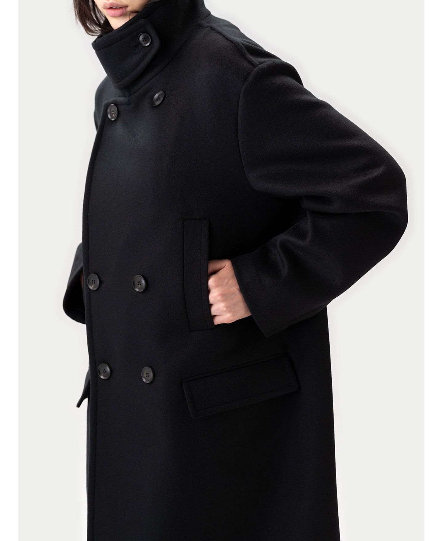 Пальто Gobi Cashmere Unisex Cashmere Trench, цвет: Чёрный — фото 9