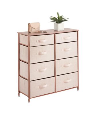 Tall Storage Dresser Furniture, 8 Slim Fabric Drawers