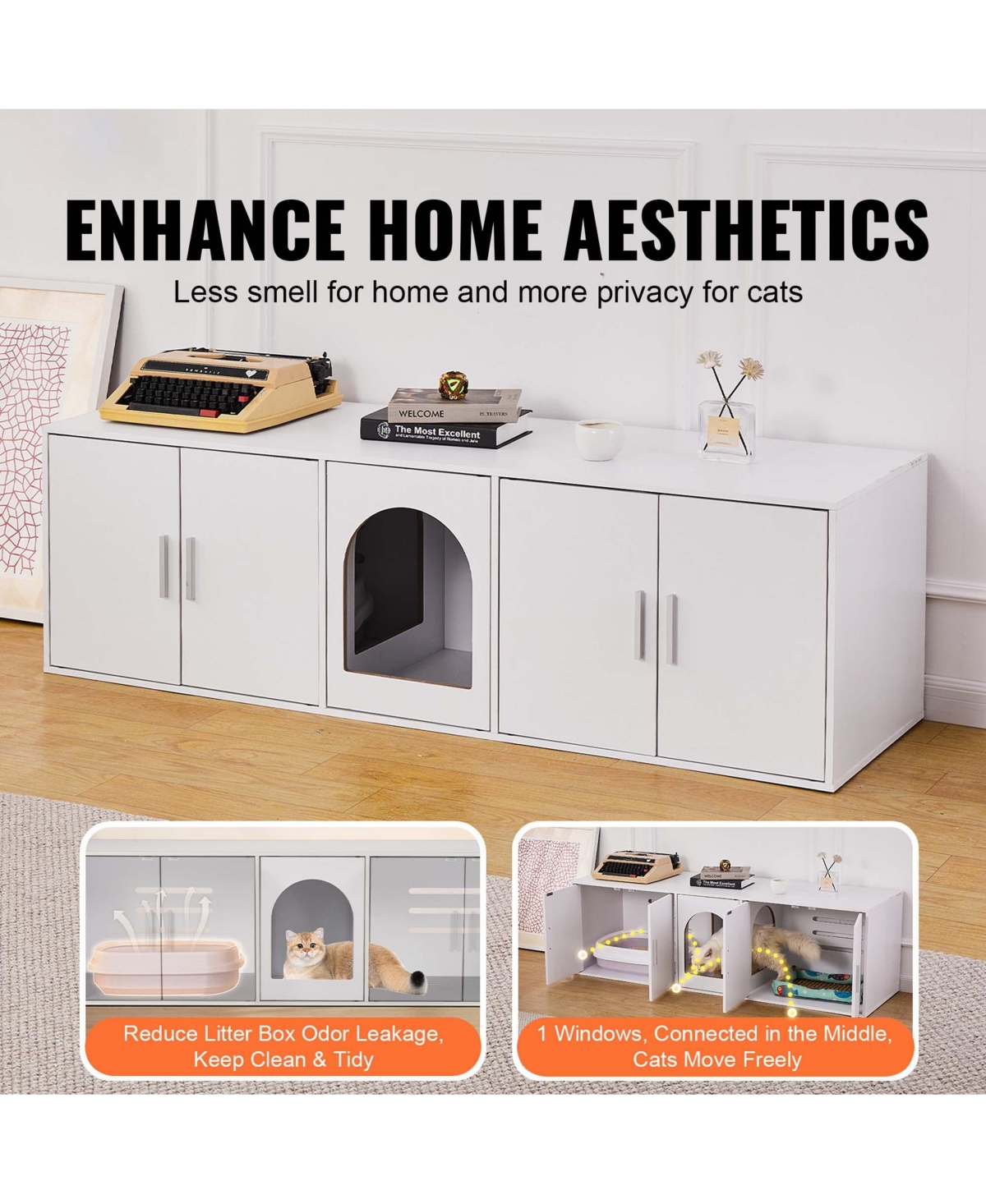 Aostirmotor Modern Hidden Cat Litter Box