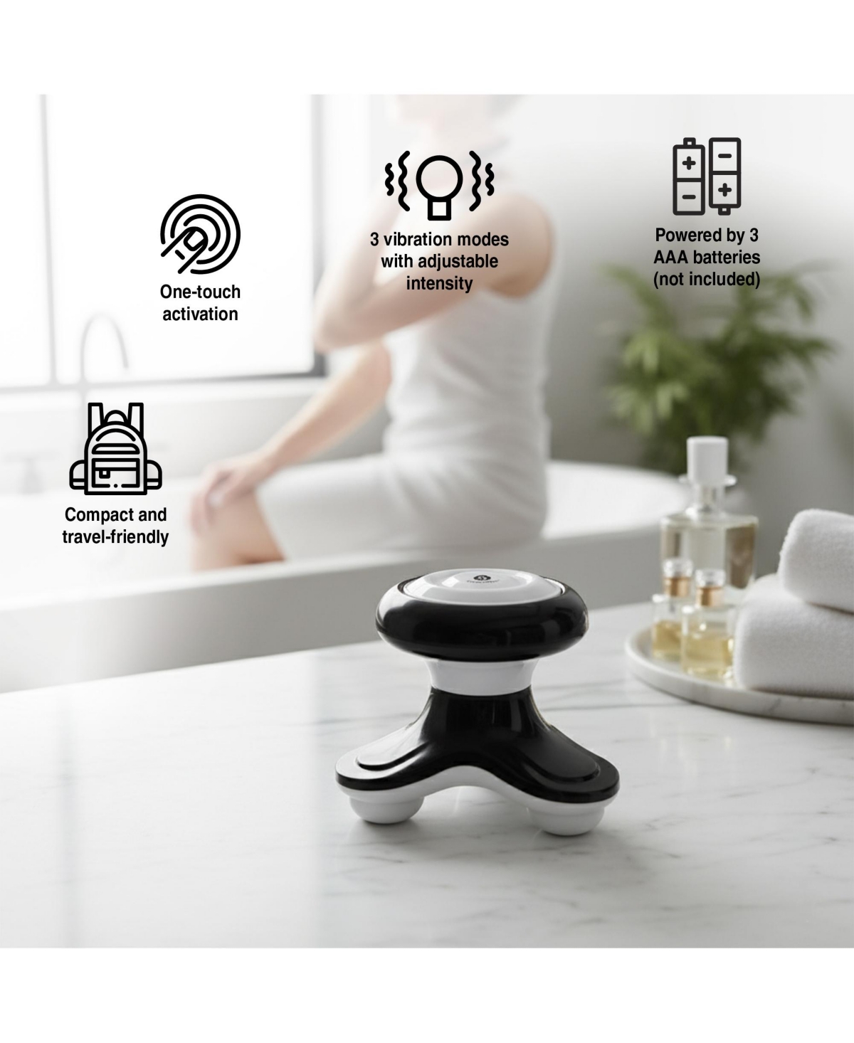 Pursonic 2-Pack Portable Handheld Sport Massagers