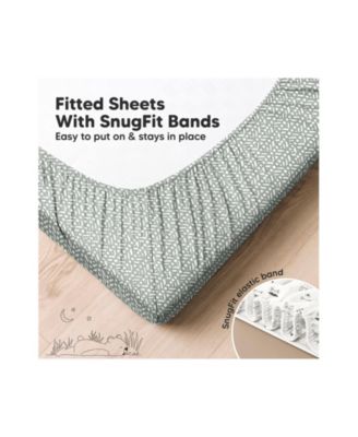 Lyra Muslin Crib Sheets for Boys, Girls, 2pk 52x28 Cotton Baby Crib Mattress Sheets Fitted, Soft, Breathable