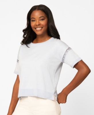 Women's Lace-Sleeve Sweater