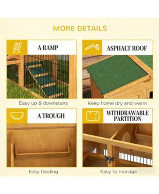 Secure Outdoor Cat Hutch - Ventilated Wooden Shelter with Wheels