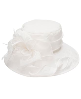 Lace Organza Wide Brim Hat