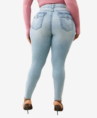 Plus Jennie Mid Rise Skinny Big T Flap Jeans