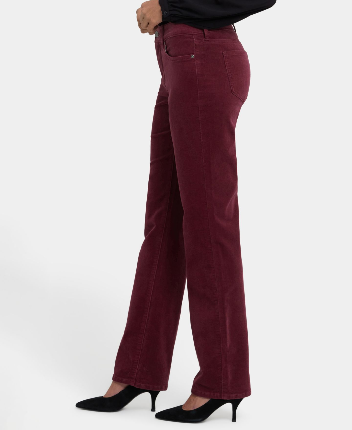 Женские брюки NYDJ Marilyn Straight Corduroy, цвет: Сиена красный — фото 2