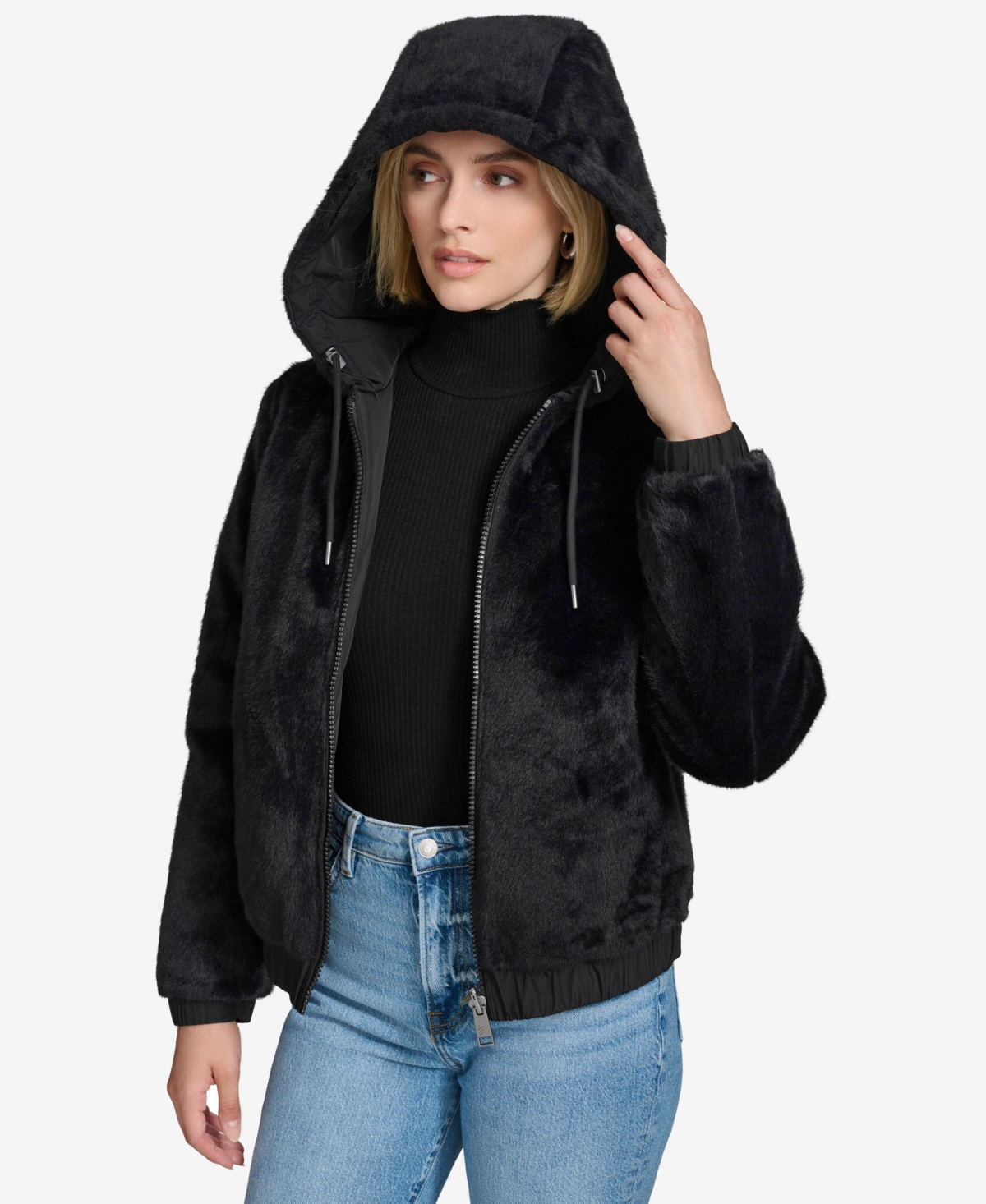 Andrew Marc Women's Dalby Reversible Hoodie-Style Jacket