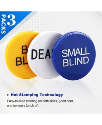 2" Small Blind, Big Blind, Dealer Puck Buttons