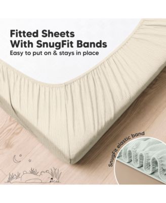 Lyra Muslin Crib Sheets for Boys, Girls, 2pk 52x28 Cotton Baby Crib Mattress Sheets Fitted, Soft, Breathable