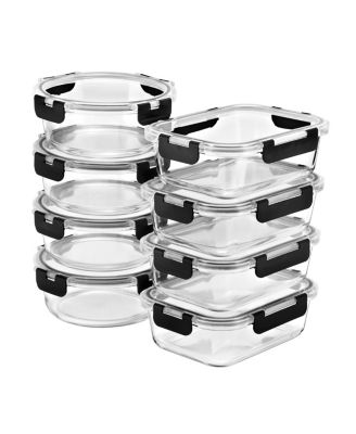 16 Piece Glass Meal Prep Containers with Airtight Lids - Preserves Freshness, Oven Safe, durable, BPA-free