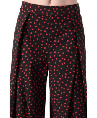 Women's Wide-Leg Polka Dot Pants