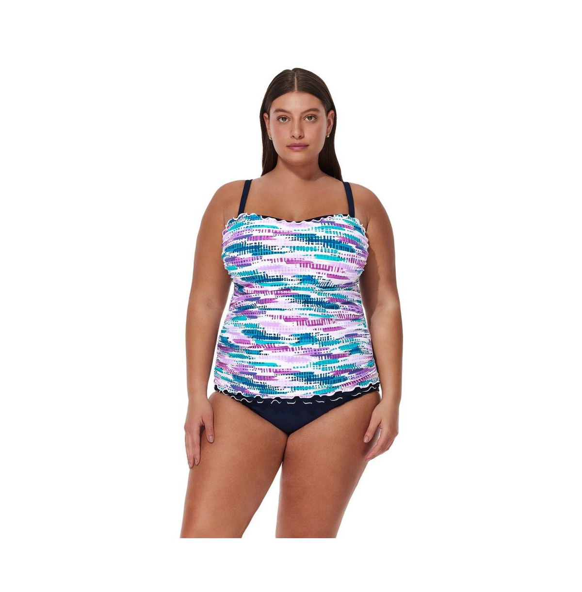 Profile by Gottex Women's Canva Shirred Underwire Tankini Top