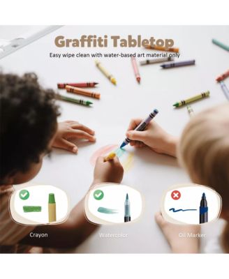 Kids Table and Chair Set, Activity Desk for Drawing, Building Blocks, and Play, Pink