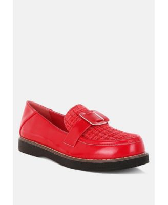 Women's Elaris Tweed & Faux Leather Loafers