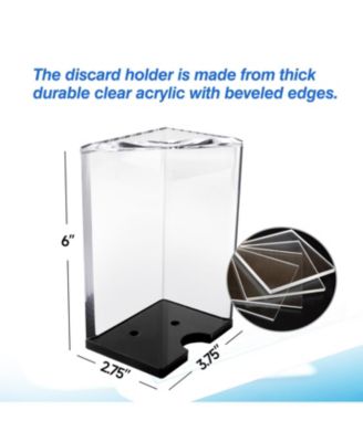 Deck Clear Acrylic Discard Trays, Casino Grade Discard Holder Trays for Blackjack