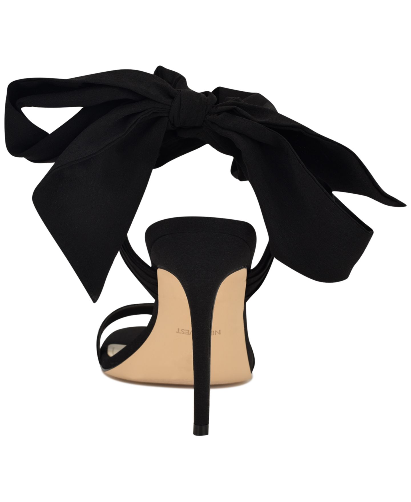 Женские сандалии Nine West Maddie Ankle Tie Wrap High Stiletto, цвет: Чёрный — фото 3