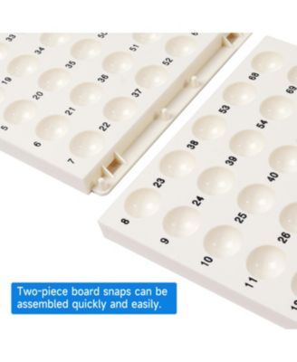 Bingo Master Board for 7/8" Bingo Balls, Plastic Bingo Calling Board for Bingo Game