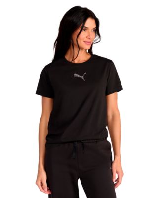 Women's Rhinestone Cat T-Shirt