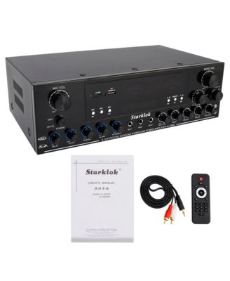5.1 Channel 3000W Peak AV Surround Amplifier with Powerful Subwoofer, Bluetooth 5.0 & USB/SD