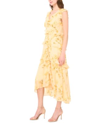 Women's Cascading Ruffle V-Neck Dress