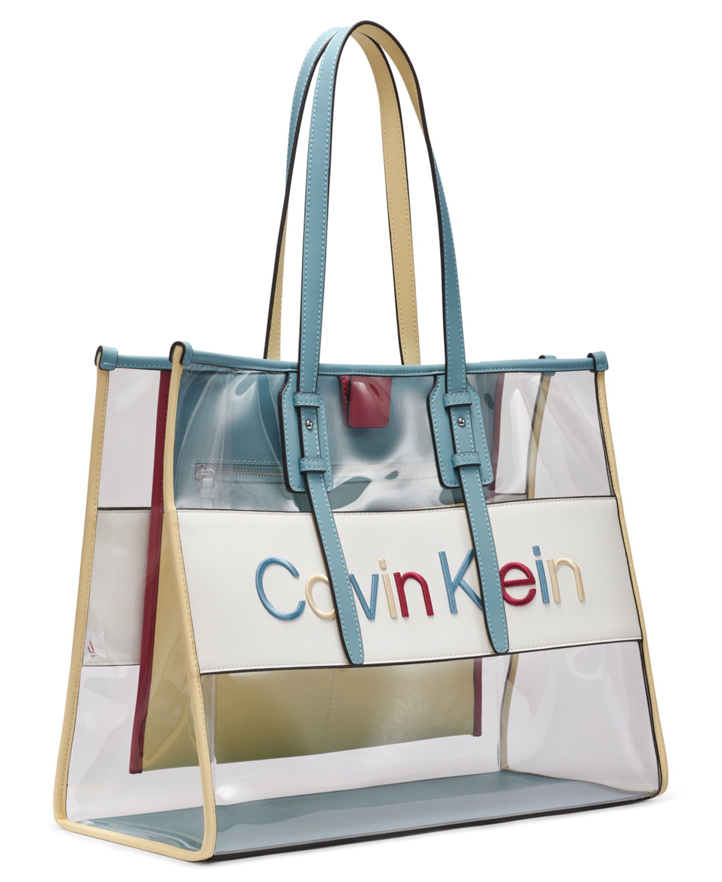 Женская большая сумка-тоут Calvin Klein Voyager Modern Essential, цвет: Прозрачный / Разноцветный — фото 3