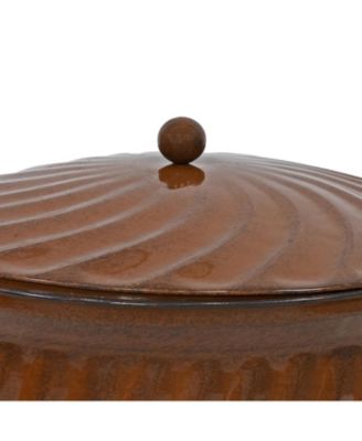 Outdoor Decorative Metal Garden Hose Holder with Lid