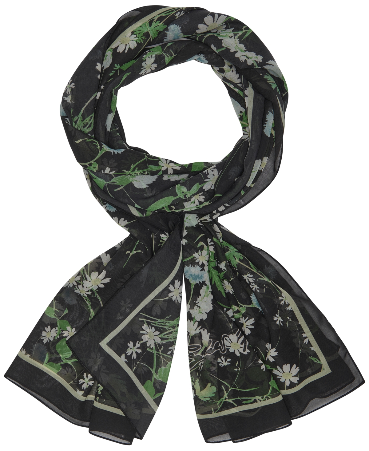 Karl Lagerfeld Paris Wild Flower Chiffon Scarf