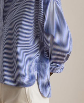 Striped Cropped Shirt